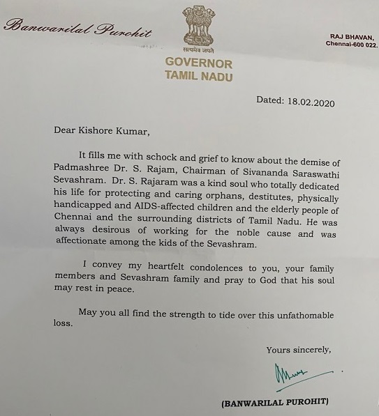 Shri. Banwarilal Purohit's letters